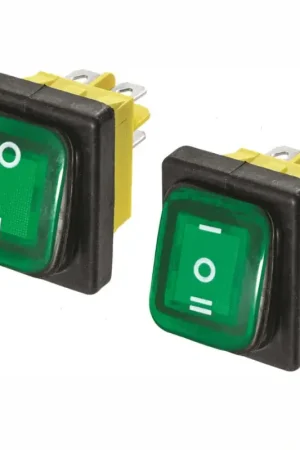 Interruttore ON-OFF 4 terminali - max 20A verde Novità