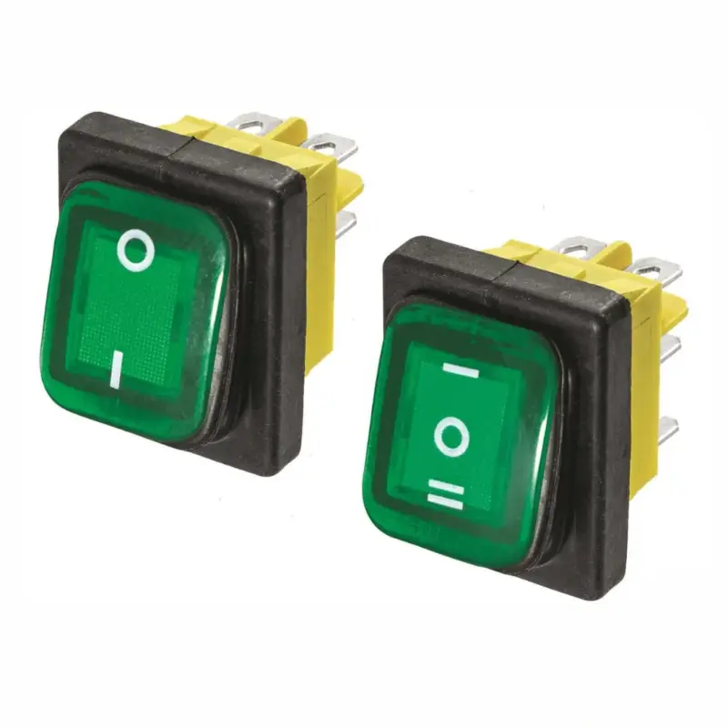 Interruttore ON-OFF 4 terminali - max 20A verde Novità