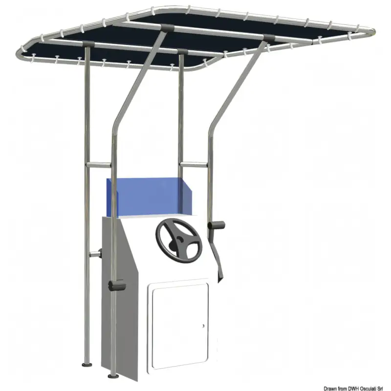 Nuova Collezione T-Top in Lega Leggera Anodizzata Ø 32 mm Altezza 2050 mm – Telo ATLAS Blu 310 g/m²