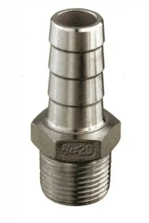 Popolare Portagomma Maschio Filettato in Acciaio Inox AISI 316