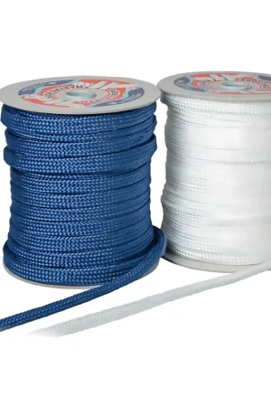 Ultime Pezzi Treccia Piattina in Polipropilene a 32 Fusi per Parabordi Blu – 3 Misure Disponibili