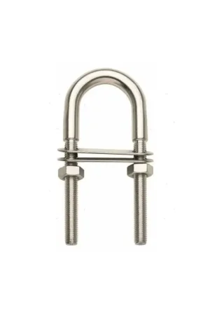 Cavallotto ad U con Doppia Piastrina di Guarnizione in Acciaio Inox AISI 316 Occasione Imperdibile