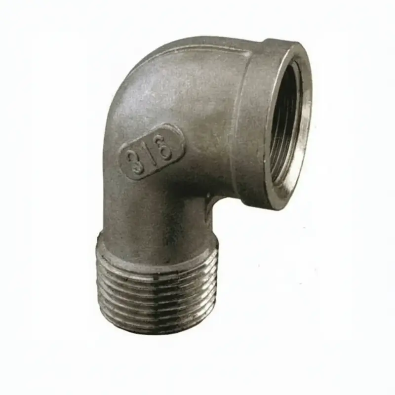 Saldi Gomito a 90° Maschio-Femmina in Acciaio Inox AISI 316