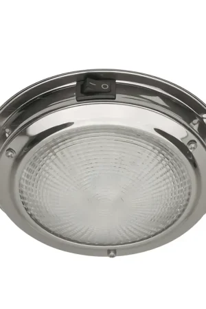 Plafoniera Classic-Inox LED 12V con Interruttore – Acciaio Inox Reso Gratuito