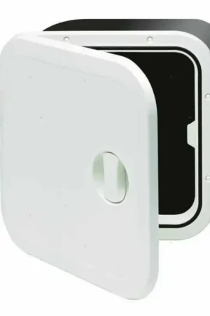 Sportello Stagno in ABS con Box Portaoggetti – Doppia Apertura (373x373 mm) Quantità Limitata