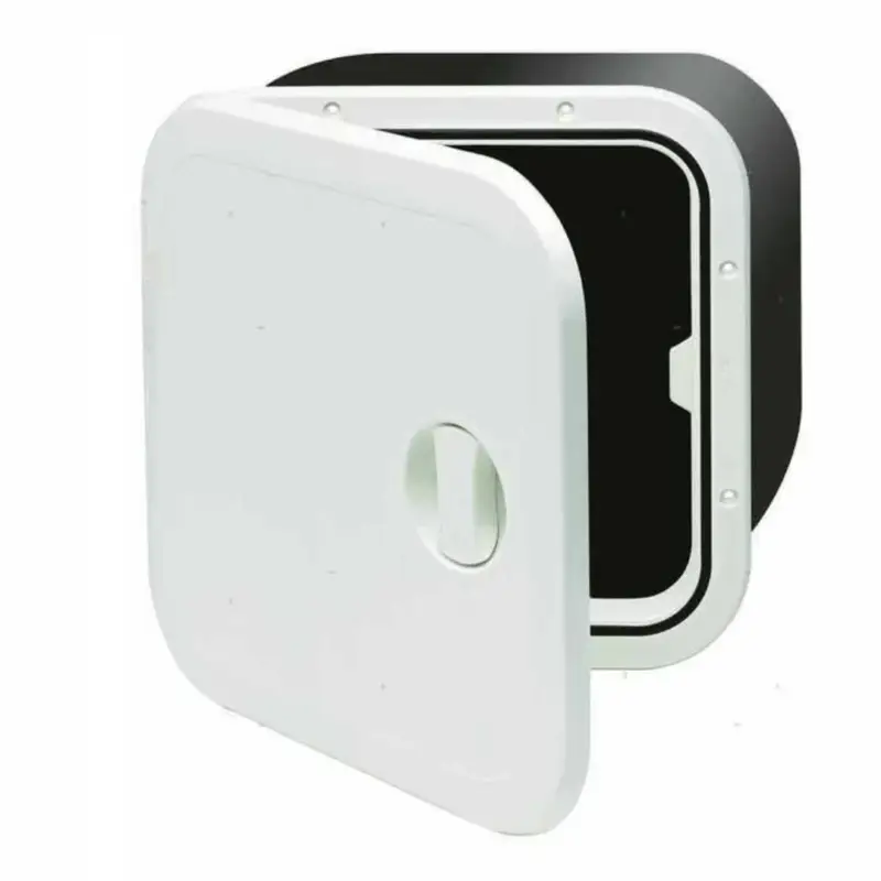 Sportello Stagno in ABS con Box Portaoggetti – Doppia Apertura (373x373 mm) Quantità Limitata