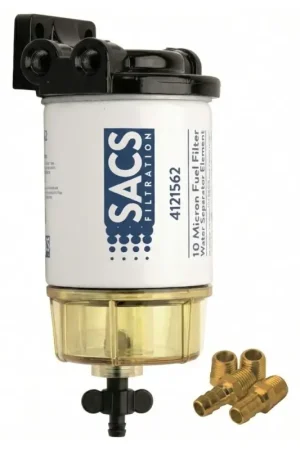 Must-Have Filtro Separatore Benzina SACS con Vaschetta Trasparente – Cartuccia AquaStop 10 Micron