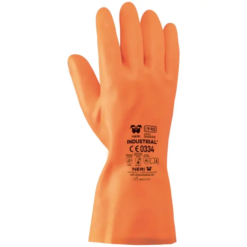 Economico Guanti in Lattice Arancio "Industrial" – Alta Resistenza (0,90 mm)