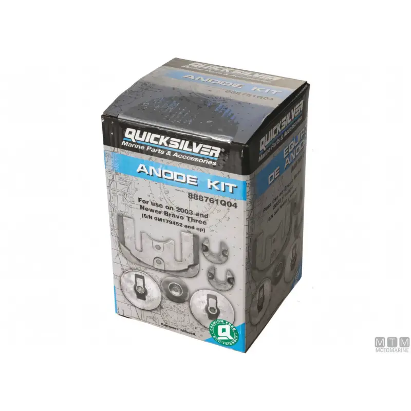 Bestseller Kit Anodi Quicksilver Bravo II-III in Alluminio