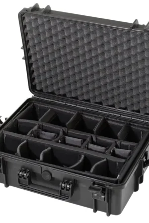 Più Venduto Valigia stagna IP67 505CAM con divisori imbottiti per Radio VHF Nero 66020011