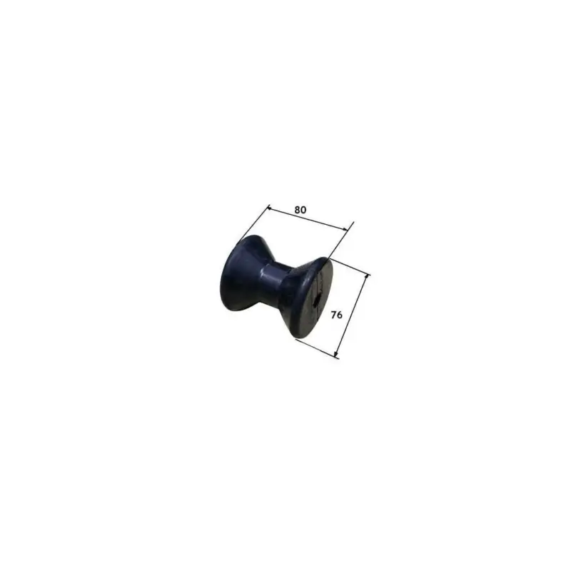 Rullo centrale in gomma nero 76x80mm Foro 14mm N11559610239 Super Prezzo