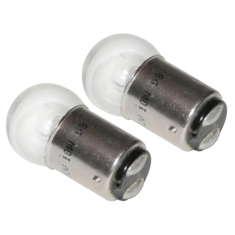 Set 2 Lampadine bipolare 24V 10W BA15D con sfera piccola a poli paralleli OS1420003 Ultime Pezzi