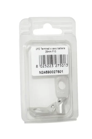 Kit 2 Terminali Cavo Batteria 25mmq Foro 10mm N24590027501 Spedizione Espresso