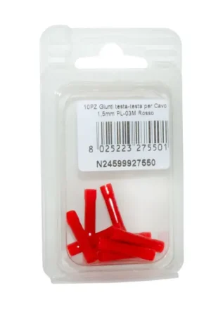 Giunto Testa-Testa Rosso per Cavo 1,5mm PL-03M 10PZ N24599927550 Occasione Imperdibile