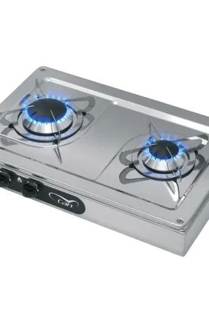 Fornello a Gas ad Appoggio Hotty 2 in Acciaio Inox 2 Fuochi 440x290mm MT1504050 Ultima Occasione