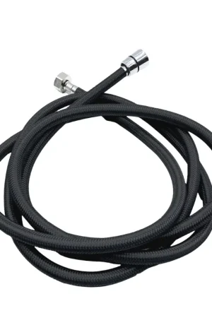 Esclusivo TUBO DOCCIA RETINATO NERO IN NYLON 2,5mt