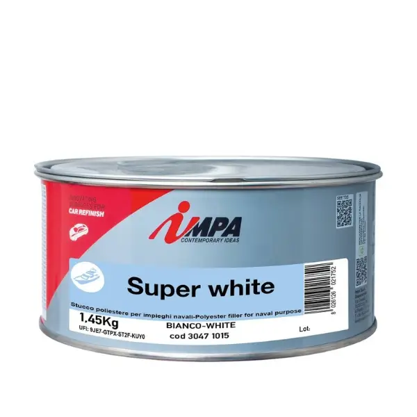 Vendita Finale IMPA stucco poliestere navale SUPER WHITE Kg.1,5