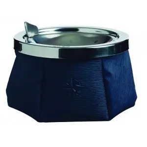 Scelto Dai Clienti Posacenere acciaio inox e similpelle blu mm.115