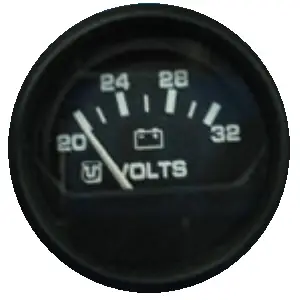 Voltometro scala 20-32V quadrante nero SERIE ULTRA Offerta Speciale