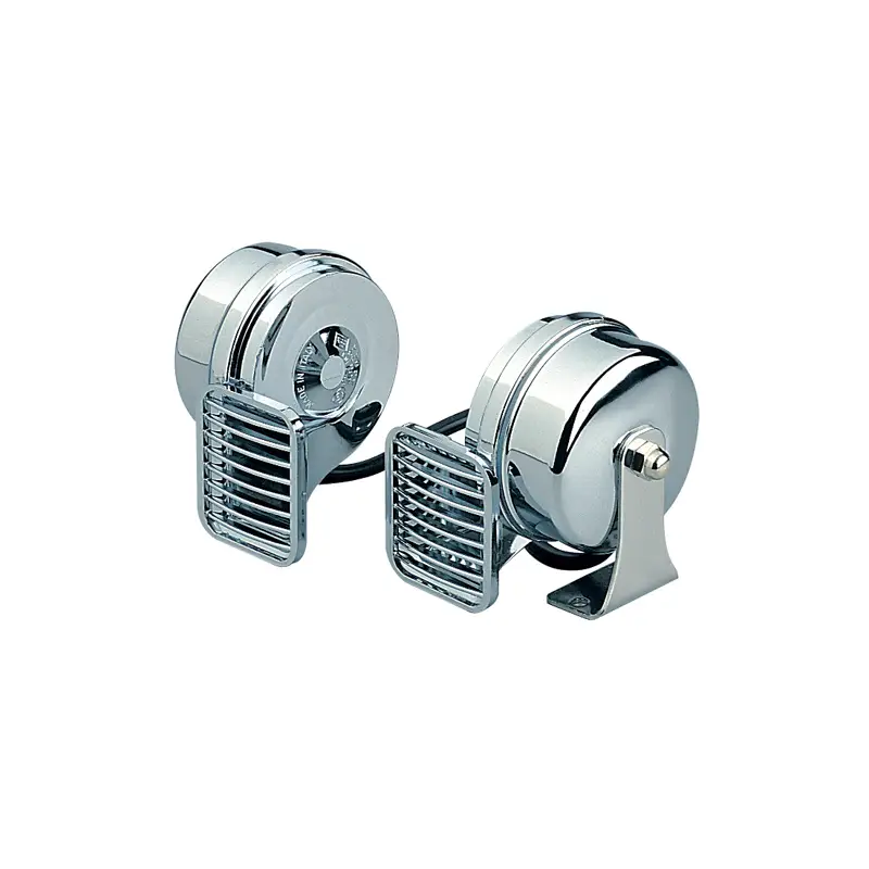 Economico Coppia trombe cromate MT2 12 V.