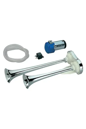 Coppia trombe plastica cromata TT2-M 24V Offerta Lampo