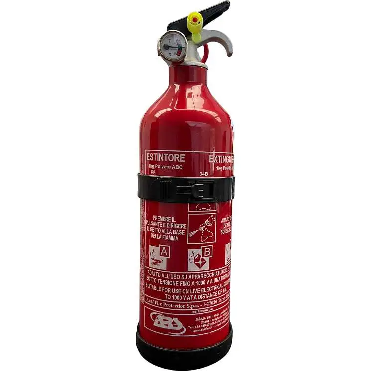 Spedito Oggi Estintore a Polvere Omologato con Manometro - 1kg