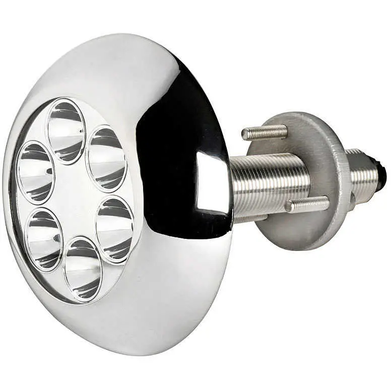 Pagamento Sicuro Faro subacqueo 6 LED con prigioniero - Luce bianca