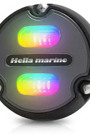 Faro subacqueo Hella marine Led Apelo A1 - Quadrante Carbon - Luce RGB Occasione