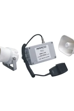 Fischio elettron. con2 altop. + mic. + sirena EMH-2 12V Promozione