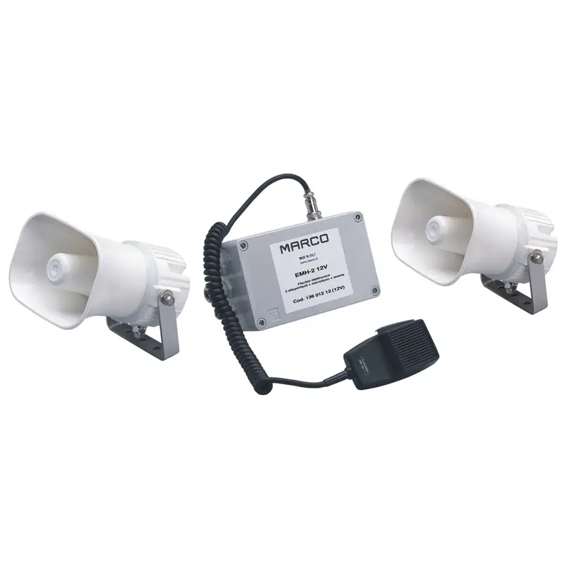 Fischio elettron. con2 altop. + mic. + sirena EMH-2 24V Subito Disponibile