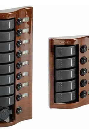 Offerta Lampo Pannello interruttori carenato Mogano 5 interruttori