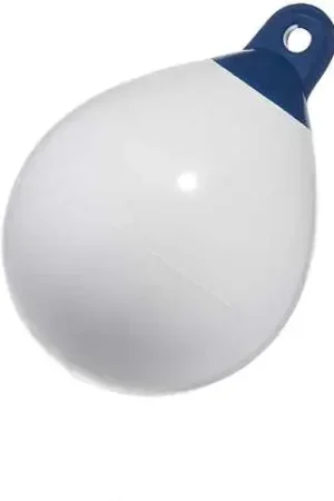 Parabordi Majoni a Sfera bianco blu - Diametro 650mm. Spedizione Espresso