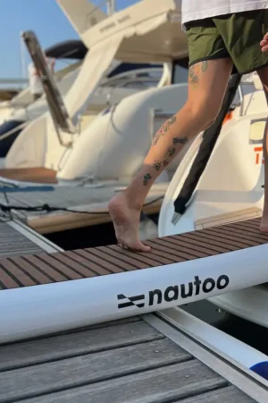 Di Tendenza Passerella Gonfiabile Nautoo 200 cm - Bianco Teak