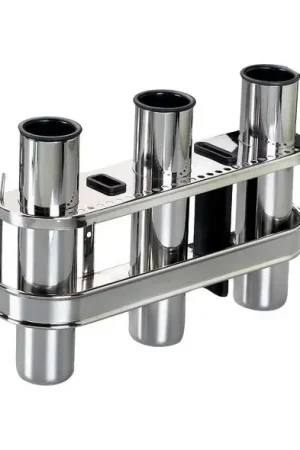 Portacanna a parete inox 3 posti Reso Gratuito