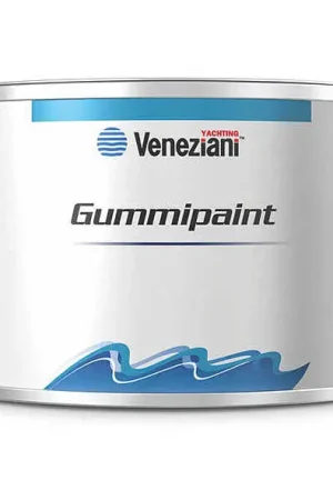 Popolare Veneziani Gummipaint Smalto Flessibile Gommoni Nero - 0,5 lt.