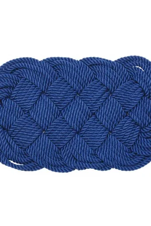Vendita Finale Zerbino nylon intrecciato Blu 60x32