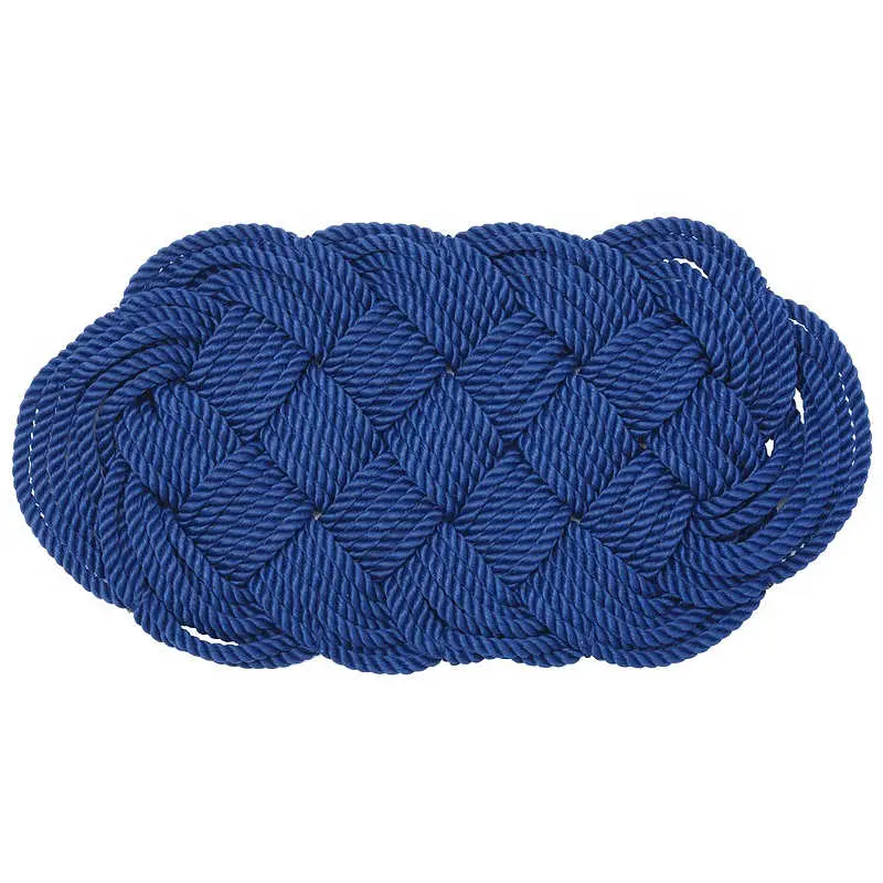 Vendita Finale Zerbino nylon intrecciato Blu 60x32