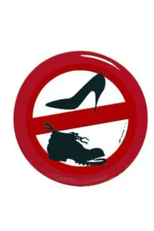 Professionale Adesivo " Divieto di Scarpe"