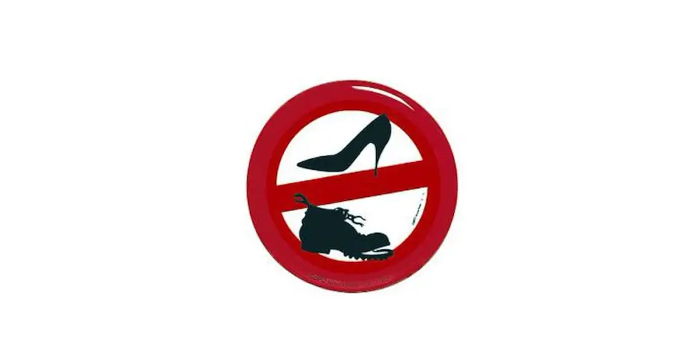 Professionale Adesivo " Divieto di Scarpe"