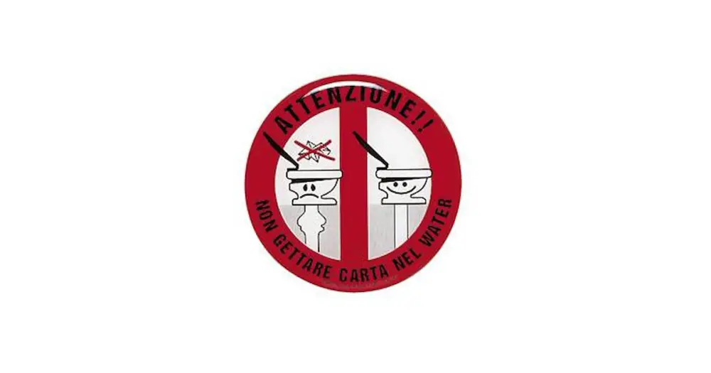 Adesivo " Divieto gettare oggetti nel WC " Pagamento Sicuro