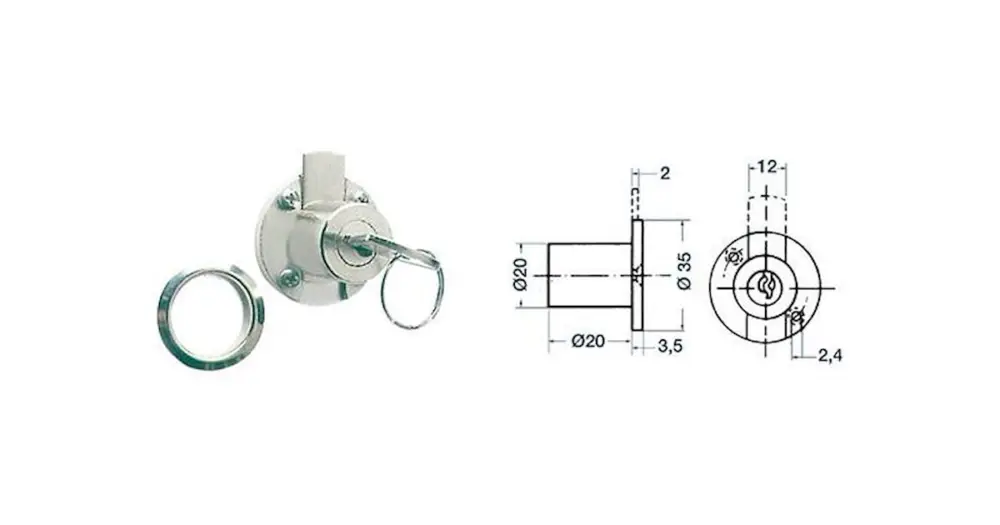Offerta Lampo Cilindro per chiusura cassetti
