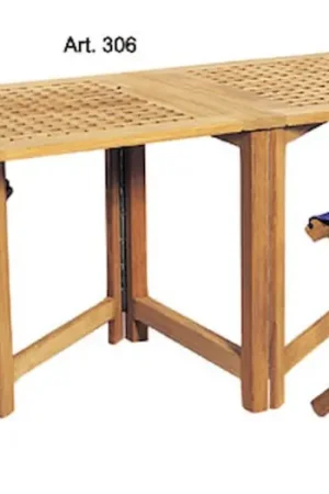 Art. 306 Tavolo pieghevole di legno Teak mod. POLLICINO 122x64 122x64 cm h63 Offerta Speciale