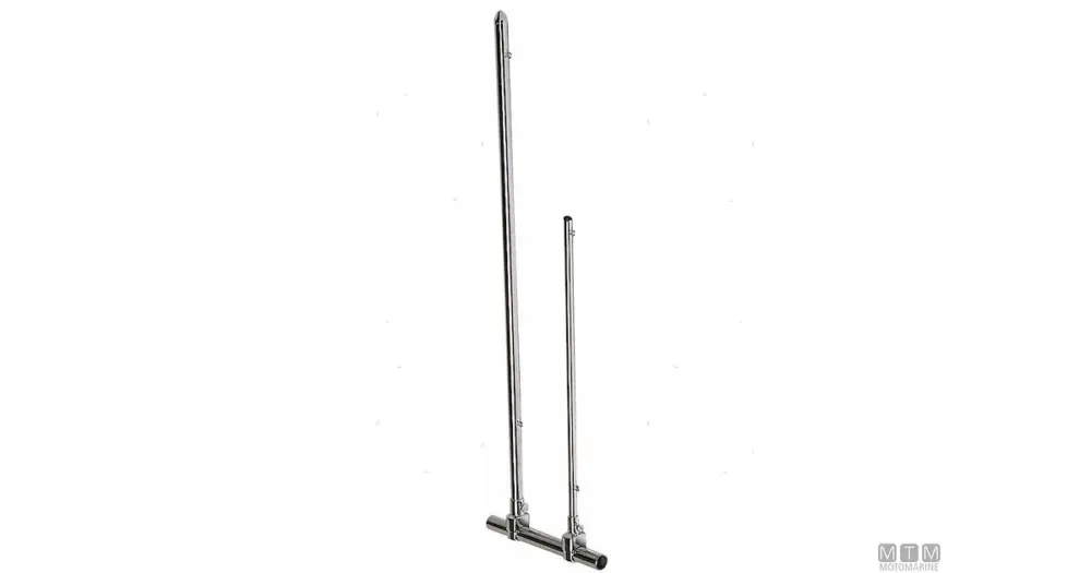 Affare ASTA PORTABANDIERA CLAMP H350MM IN OTTONE CROMATO