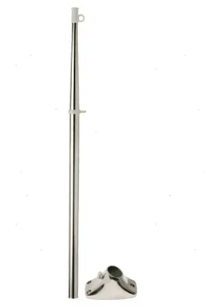 Saldi ASTA PORTABANDIERA WHITE CAP H400MM D14MM IN ACCIAIO INOX