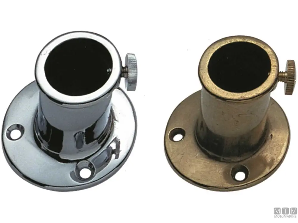 Consegna Rapida BASE PORTABANDIERA D25MM IN OTTONE LUCIDO