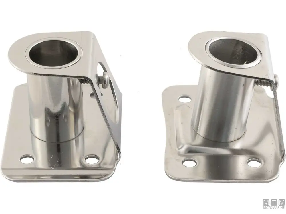 Offerta Lampo BASE CANDELIERE QUADRA PIANA D25MM ACCIAIO INOX 316