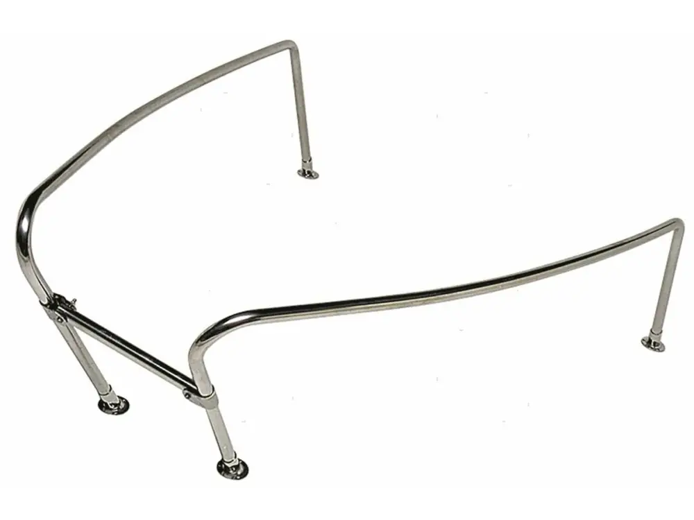 PULPITO DI PRUA OPEN CON TRAVERSINO H45CM ACCIAIO INOX 316 Direttamente Dal Produttore
