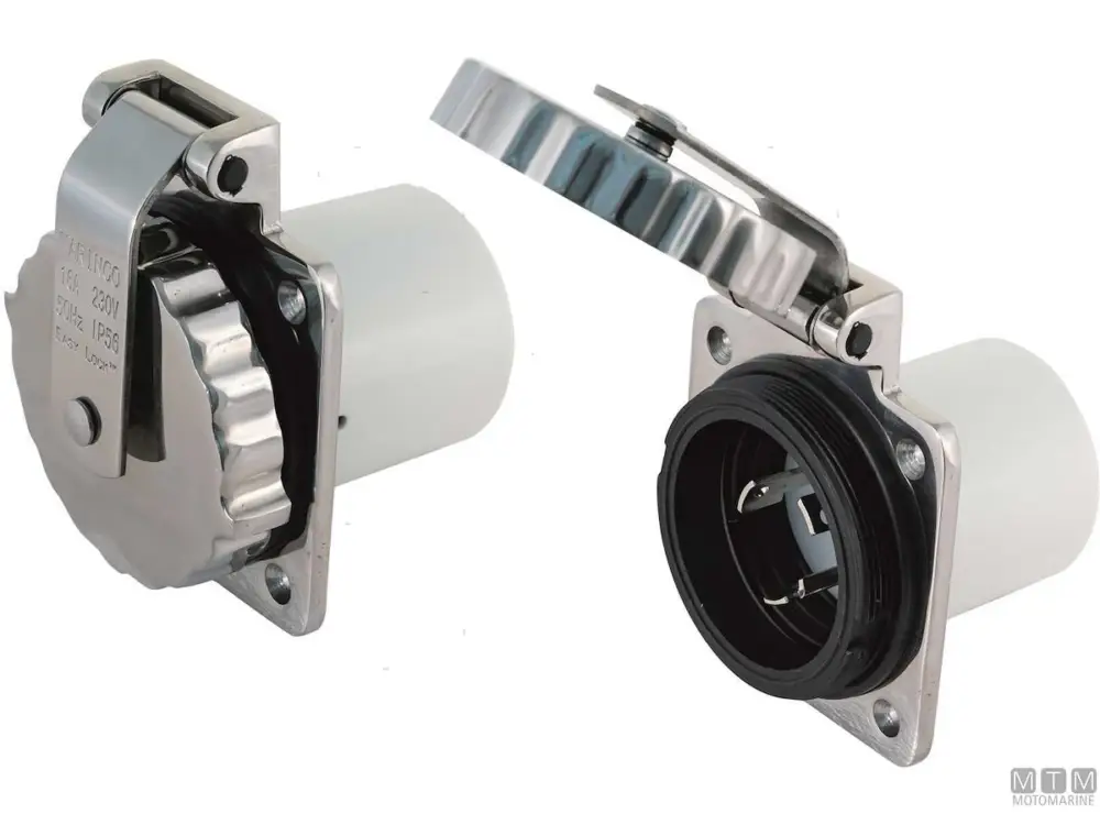 PRESA QUADRA MARINCO 32A ACCIAIO INOX Quantità Limitata