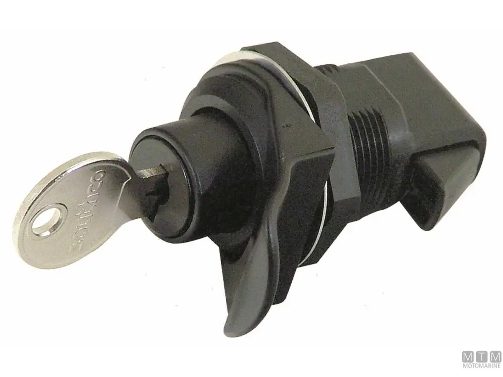 SERRATURA A PULSANTE SOUTHCO CON CHIAVE D25MM IN NYLON NERO Spedizione Espresso