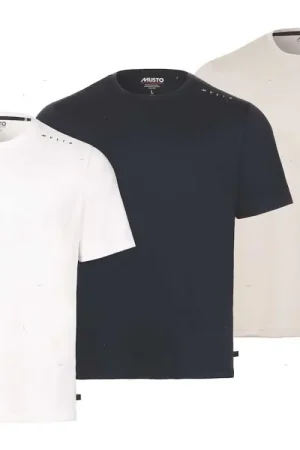 Promozione T-SHIRT MUSTO CREW SUNBLOCK 002 BIANCO S